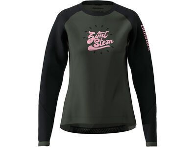 Zimtstern PureFlowz Shirt LS Women, gun metal/pirate black