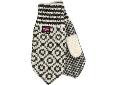 Devold Svalbard Wool Mitten, offwhite/anthracite