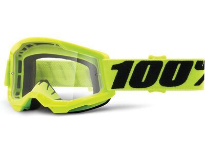 100% Strata 2 Junior Goggle - Clear, fluo yellow