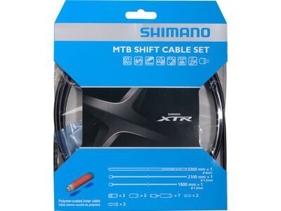 Shimano Schaltzug-Set MTB Edelstahl polymerbeschichtet - 1x 1.800/1x 2.100 mm - Bild 1
