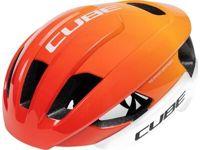 Cube Helm Heron Teamline, white'n'orange - Bild 1