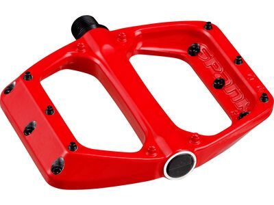 Spank Spoon DC Flat Pedal, red