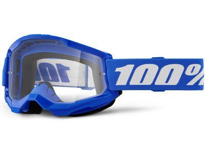 100% Strata 2 Junior Goggle - Clear Lens, blue