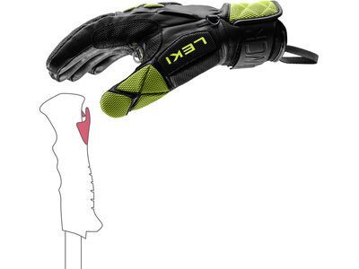 Leki WCR Venom DH 3D, black/ice lemon - Bild 7