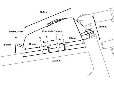 Restrap Bolt-On Top Tube Bag - 0.8 L, black - Bild 9