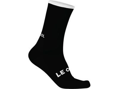 Le Col Tech Wool Cycling Socks, black/white