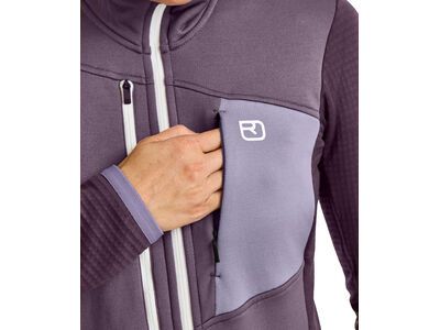 Ortovox Merino Fleece Grid Jacket W, blue nunatak - Bild 4