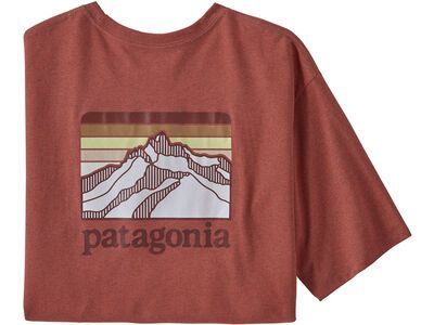 Patagonia Men's Line Logo Ridge Pocket Responsibili-Tee, rosehip