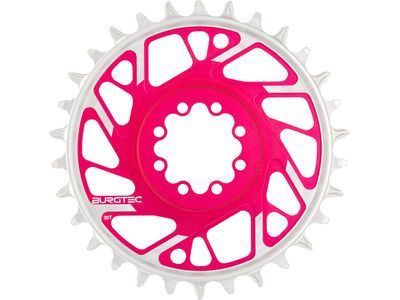 Burgtec 3 mm Offset Thick Thin Chainring SRAM 8-Bolt, toxic barbie pink - Bild 5