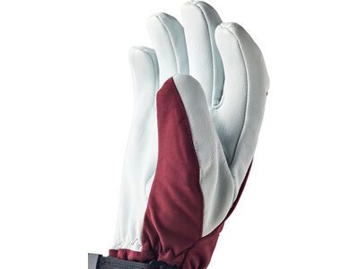 Hestra Army Leather Heli Ski 5 Finger, bordeaux - Bild 2