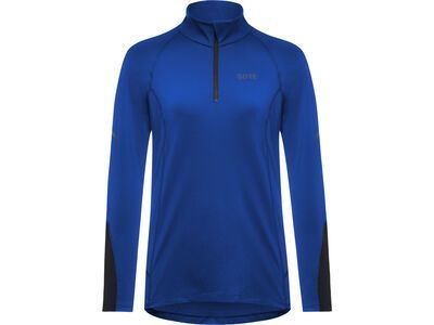 Gore Wear M Damen Mid Zip Shirt Langarm, ultramarine blue/black