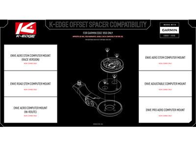 K-Edge Offset Spacer for Garmin Edge 1050, black - Bild 7