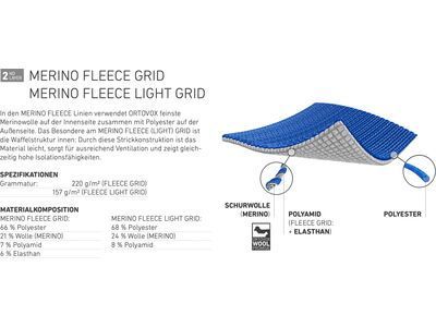Ortovox Merino Fleece Grid Jacket W, white chalk - Bild 7
