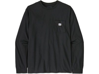 Patagonia Long-Sleeved Shop Sticker Pocket Responsibili-Tee, black