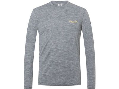 super.natural Apres Ski LS Herren, cashmere grey melange/various - Bild 2