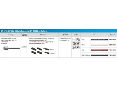 Shimano Schaltzug-Set Road Edelstahl OPTISLICK inkl. OT-RS900 - 1x 1.800/1x 2.100 mm - Bild 2