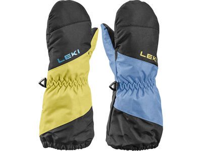 Leki Little Swtch Zero Mitt Long, black-light blue-light yellow
