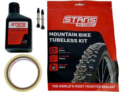 Stan's NoTubes Mountain Bike Tubeless Kit - 33 mm Tape / Valve / Tire Sealant