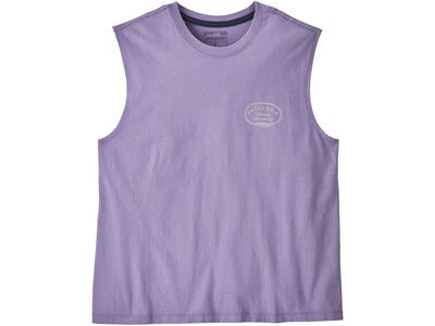 Patagonia Women's Clean Climb Roots Boxy Organic Tank concrete purple