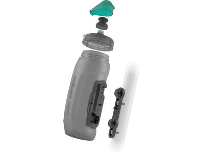 Fidlock Twist Bottle 590 Antibacterial + Bike Base, transparent black - Bild 4