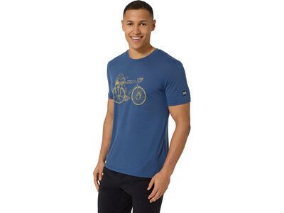 super.natural Wander Wheel Tee Herren, ocean blue/dried tobacco - Bild 3