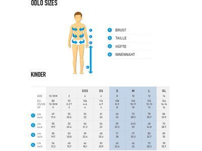 Odlo Active Warm Eco Kids Baselayer Bottoms, dark sapphire - Bild 3