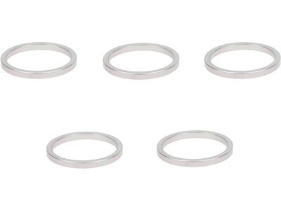 Wolf Tooth Precision Headset Spacers - 3 mm 5er Kit, silver