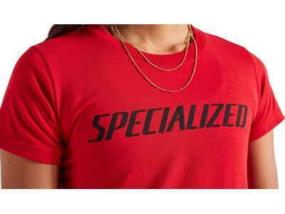 Specialized Wordmark T-Shirt Damen kurzarm, flo red - Bild 5