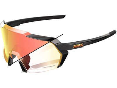 100% Korbin, Orange Flash Mirror Photochromic / gloss metallic black