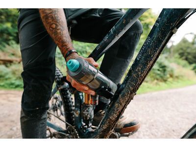 Fidlock Twist Bottle 800 Antibacterial + Bike Base, transparent black/light green - Bild 8