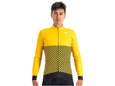 Sportful Checkmate Thermal Jersey, yellow black