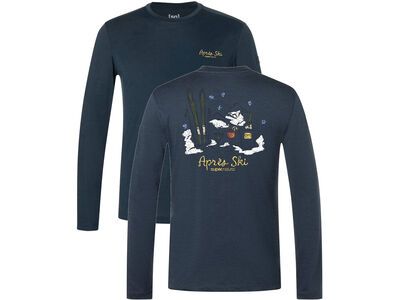 super.natural Apres Ski LS Herren, blueberry/various - Bild 1
