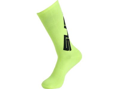 Supacaz SupaSox Twisted Sock black/neon yellow