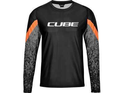 Cube Edge Rundhalstrikot langarm black´n´orange