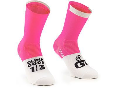 Assos GT Socks C2, fluo pink