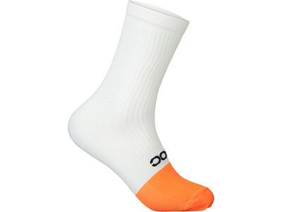 POC Flair Sock Mid, hydrogen white/zink orange