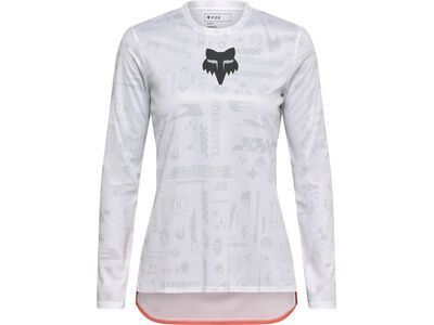 Fox Womans Ranger LS Jersey Lunar, white