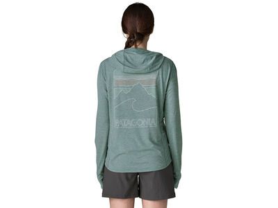 Patagonia Women's Capilene Cool Sun Hoody - Peak Visions, nouveau green/blue sage x-dye - Bild 5