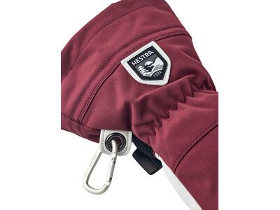 Hestra Army Leather Heli Ski 5 Finger, bordeaux - Bild 5