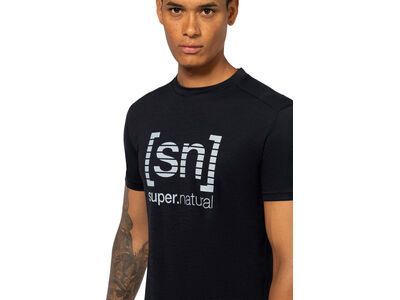 super.natural Grid Logo Tee Herren, jet black/vapor grey - Bild 4