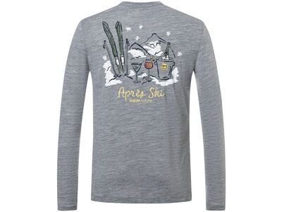 super.natural Apres Ski LS Herren, cashmere grey melange/various - Bild 3