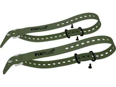 Fixplus Sachen-Festmacher inklusive Strap 66 cm - 2 Set Pack black/olive