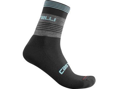 Castelli Linea 15 Sock, dark gray celeste