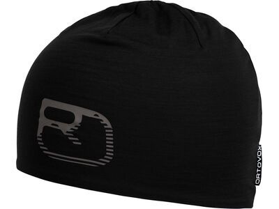 Ortovox 120 Merino Cool Tec Logo Beanie, black raven - Bild 1