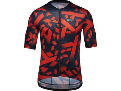 Gore Wear Spirit Signal Camo Trikot Herren, orbit blue/fireball