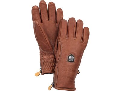 Hestra Furano Swisswool/Leather 5 Finger, braun/braun - Skihandschuhe