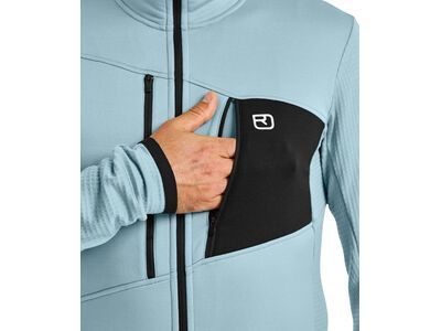 Ortovox Merino Fleece Grid Jacket M, white chalk - Bild 5