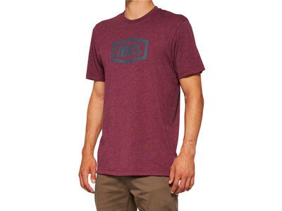 100% Icon T-Shirt, maroon heather