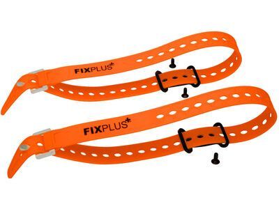 Fixplus Sachen-Festmacher inklusive Strap 66 cm - 2 Set Pack, black/orange
