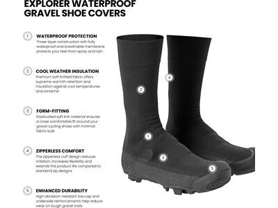GripGrab Explorer Waterproof Gravel Shoe Covers, black - Bild 10
